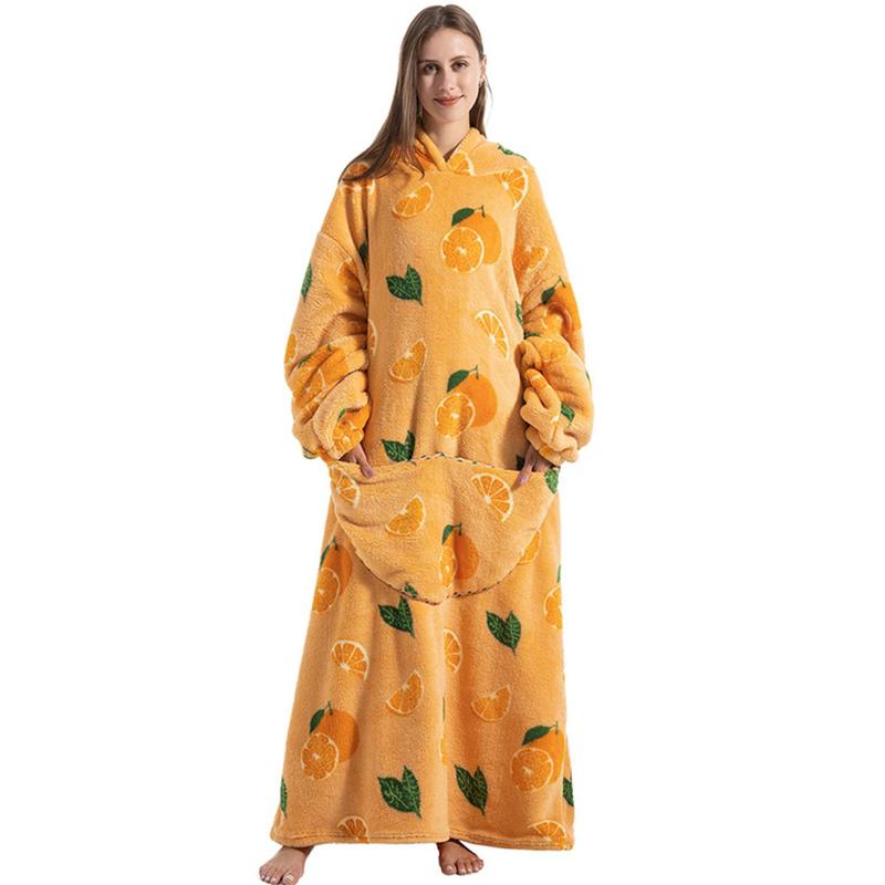 Cute Cartoon Print Hoodie Blanket