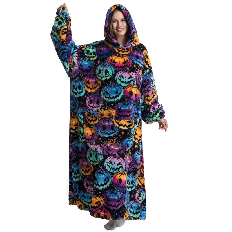 Cute Cartoon Print Hoodie Blanket