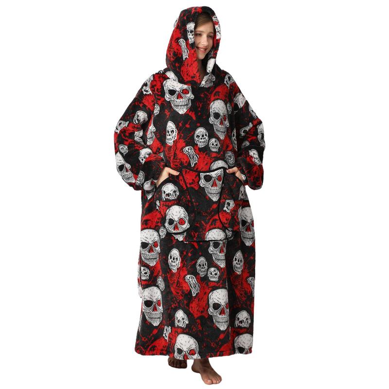 Cute Cartoon Print Hoodie Blanket