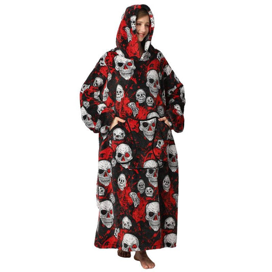 Cute Cartoon Print Hoodie Blanket