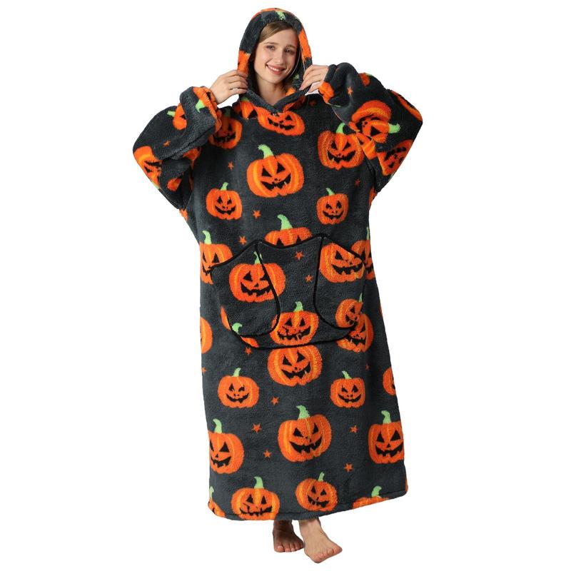 Cute Cartoon Print Hoodie Blanket