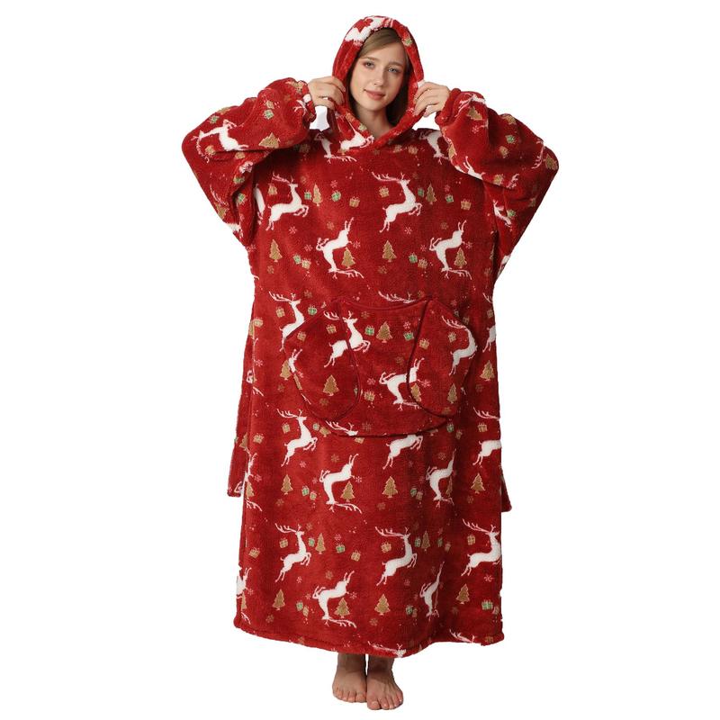 Cute Cartoon Print Hoodie Blanket