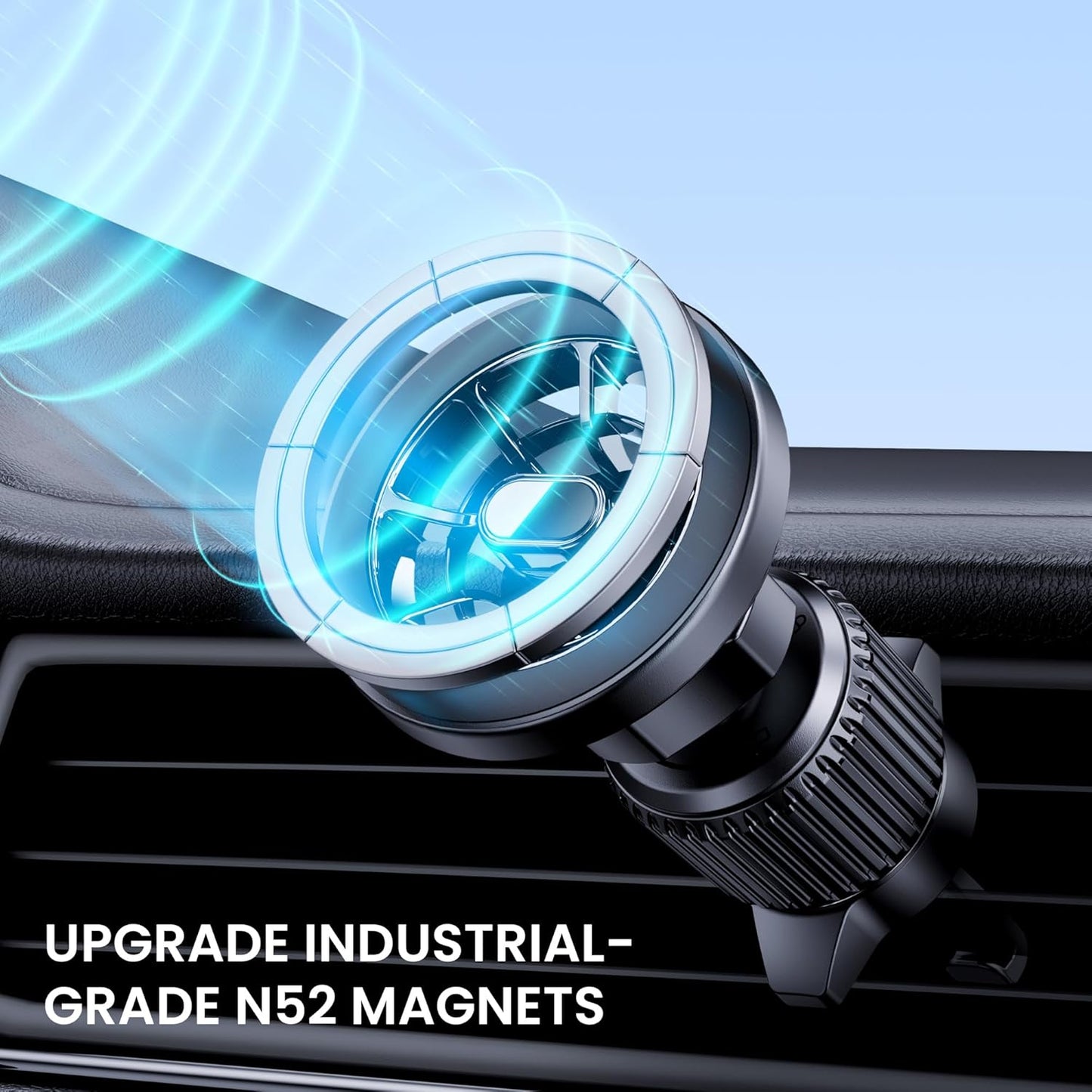 MagSafe Car Mount – Strong Magnets, 360° Adjustable Phone Holder for iPhone 12–14 Pro Max & All Phones