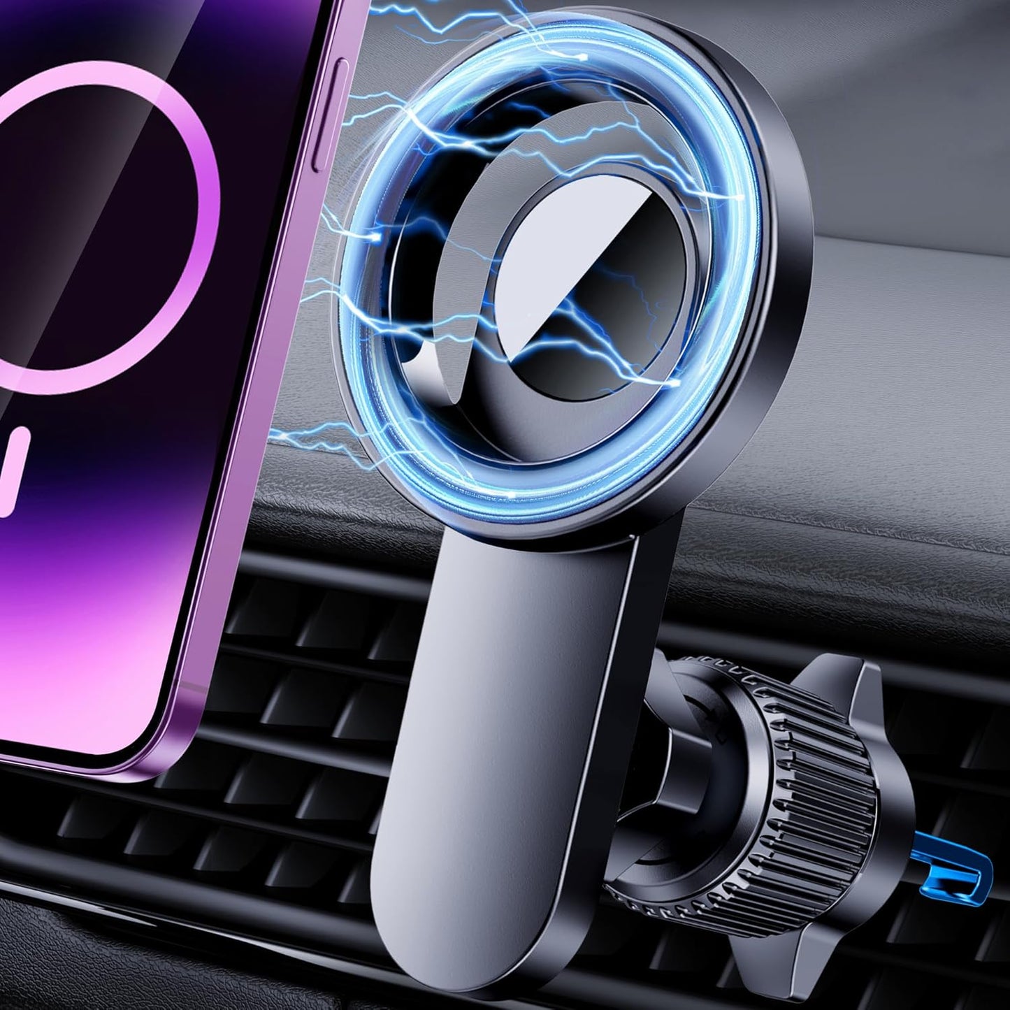 MagSafe Car Mount – Strong Magnets, 360° Adjustable Phone Holder for iPhone 12–14 Pro Max & All Phones