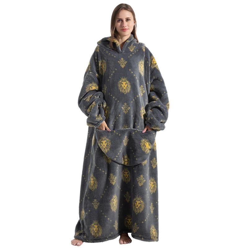 Cute Cartoon Print Hoodie Blanket
