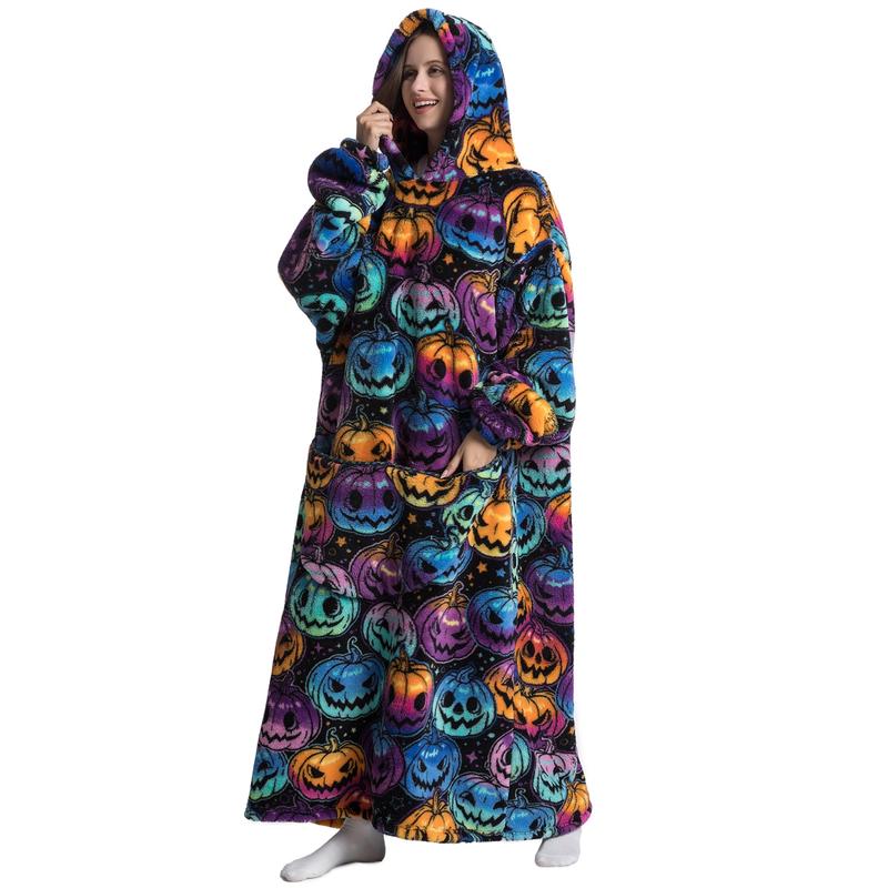 Cute Cartoon Print Hoodie Blanket