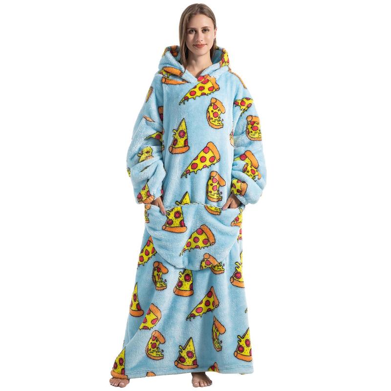 Cute Cartoon Print Hoodie Blanket