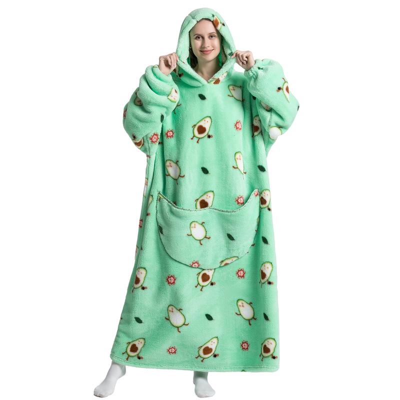 Cute Cartoon Print Hoodie Blanket